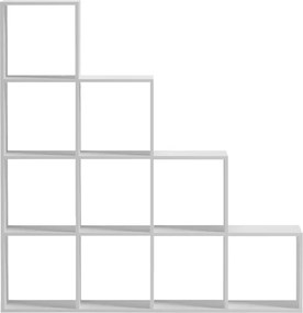 Βιβλιοθήκη Scala pakoworld λευκό 129.5x29x129.5εκ