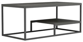 Τραπέζι σαλονιού Tondo γκρι μαρμάρου-ανθρακί 120x60x50εκ Υλικό: CLIPBOARD WITH MELAMINE 15mm. METAL TUBES 20x20MM 230-000004