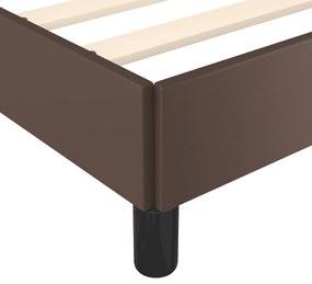 vidaXL Πλαίσιο Κρεβατιού Καφέ 140x200 εκ. από Συνθετικό Δέρμα