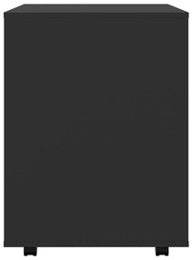 Ντουλάπι Τροχήλατο Μαύρο 60 x 53 x 72 εκ. από Μοριοσανίδα - Μαύρο