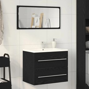 vidaXL Ντουλάπι Νιπτήρα Μπάνιου Μαύρο Δρυς 60x38,5x48 εκ. από Τεχνητό Ξύλο