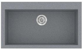 Sanitec Classic 333 Metallic Silver Ένθετος Νεροχύτης 80cm