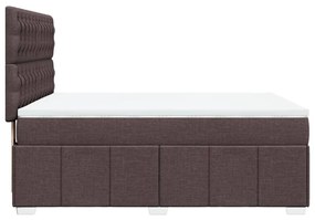 ΚΡΕΒΑΤΙ BOXSPRING ΜΕ ΣΤΡΩΜΑ ΣΚΟΥΡΟ ΚΑΦΕ 160X200 ΕΚ ΥΦΑΣΜΑΤΙΝΟ 3294029