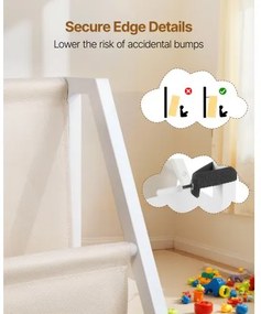 VEVOR 3-Tier Kids Bookshelf, Toy Storage Organizer for Toddler, Book Shelf for Kids Rooms with Sling Book Rack and Storage Bag, Kids Storage Book Shelves for Kids Room, Playroom, Kindergarten, Nursery