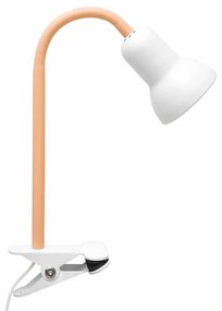 GloboStar® TAVOLO 204-0151 Παιδικό Eπιτραπέζιο Φωτιστικό Μονόφωτο 1 x E27 IP20 Πορτοκαλί & Λευκό Πλαστικό - Μ11 x Π9 x Υ35cm