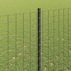 vidaXL Ενσωματωμένος Πόλος Φράχτη 5 pcs Γκρι 200 cm