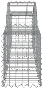 Συρματοκιβώτια Τοξωτά 40 τεμ. 200x30x40/60 εκ. Γαλβαν. Ατσάλι - Ασήμι