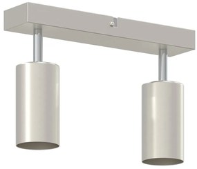 vidaXL Σποτ οροφής Βουρτσισμένο νικέλιο 26 x 5.5 x 16.5 εκ Ατσάλι