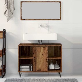 vidaXL Ντουλάπι Μπάνιου Παλαιό ξύλο 80 x 33 x 60 εκ Επεξεργασμένο ξύλο