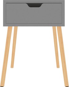 vidaXL Κομοδίνα 2 τεμ. Γκρι 40 x 40 x 56 εκ. από Επεξεργ. Ξύλο