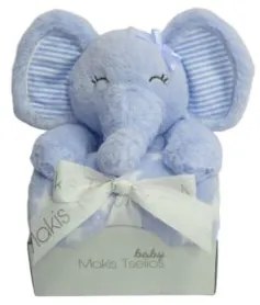 Makis Tselios Home Διακοσμητικό κουκλάκι με κουβέρτα 80x110cm Elephant Blue