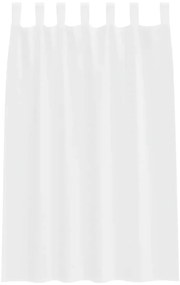 vidaXL Κουρτίνες με κουρτίνες 2 pcs Λευκό 140x175cm Πολυεστέρας