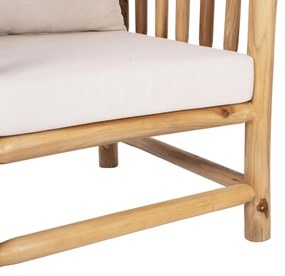 Σετ Κήπου Σαλόνι EDDARD 4 τεμ Μασίφ Ξύλο TEAK Φυσικό - Λευκό