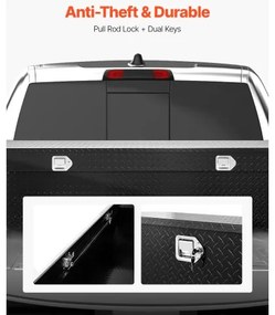 VEVOR Crossover Tool Box 72x20x14 In Heavy Duty Aluminum Toolbox for Truck Bed