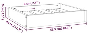 ΚΡΕΒΑΤΙ ΣΚΥΛΟΥ ΜΕΛΙ 51,5 X 44 X 9 ΕΚ. ΑΠΟ ΜΑΣΙΦ ΞΥΛΟ ΠΕΥΚΟΥ 820849