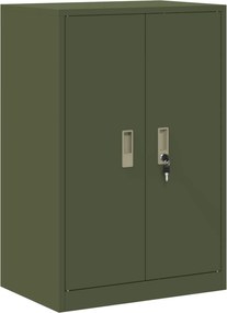 vidaXL Ντουλάπι αποθήκευσης Ελιά Πράσινη 60 x 40 x 90 cm Ατσάλι