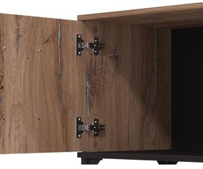 Έπιπλο TV Corsica 170 Flagstaff Oak - Μαύρο 170,5x42x53,5 εκ. 170.5x42x53.5 εκ.