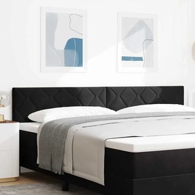 vidaXL LED κεφαλάρι Μαύρο 200 cm Βελούδο