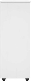 vidaXL Κινητό Ντουλάπι 53 x 39 x 103 cm Στερεό ξύλο πεύκου Λευκό