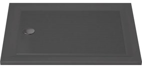 Ντουζιέρα Χυτή 120x80xY2 εκ. με Βαλβίδα Αποχέτευσης Sanitec Flat Classic Granite Cemento A201-26