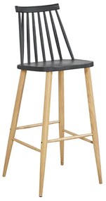 MIRELLA ΣΚΑΜΠΟ ΜΑΥΡΟ ΡΡ/ΜΕΤΑΛΛΙΚΟ 45X50X107εκ. ZITA PLUS 45X50X75/107εκ.