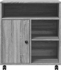 vidaXL Βάση Εκτυπωτή με Ρόδες Γκρι Sonoma 60x50x67 εκ.
