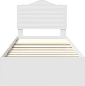 vidaXL Σκελετός Κρεβατιού Λευκό 90 x 190 cm Επεξεργασμένο ξύλο