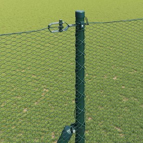 vidaXL Έξιγωνο φράχτη σταθερού εδάφους 10 x 1,6 m Πράσινο Δίχτυ
