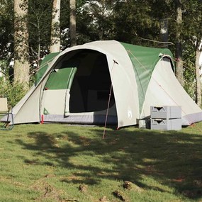 vidaXL Σκηνή Οικογένειας 6 Ατόμων Αδιάβροχη Πράσινη