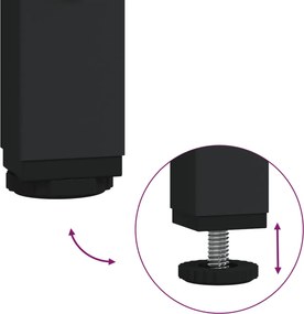 vidaXL Βιβλιοθήκη 4 Επιπέδων Μαύρη 40 x 30 x 120 εκ. από Επεξεργ. Ξύλο
