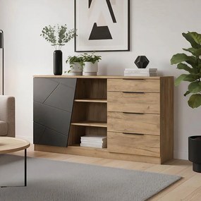 Μπουφές Phoebe σε sonoma - γκρι απόχρωση 170.2x40x92εκ 170.2x40x92 εκ.