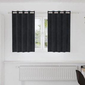 vidaXL Κουρτίνες συσκότισης 2 pcs Μαύρο 140 x 140 cm Βελούδο