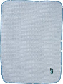 Κουβέρτα Πικέ Αγκαλιάς (80x110) Dimcol Dinosaur 179 Sky Blue