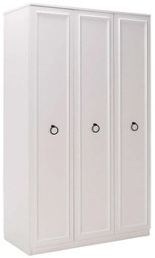Ντουλάπα Τρίφυλλη 479ADR1701 103x52x185cm White-Black Τρίφυλλη