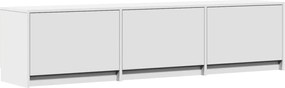 vidaXL Ντουλάπι TV με led Λευκό 165 x 34 x 40 εκ. Επεξεργασμένο ξύλο