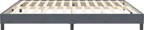 vidaXL Box Spring Κρεβάτι χωρίς στρώμα Σκούρο γκρι 200x220cm Βελούδινο