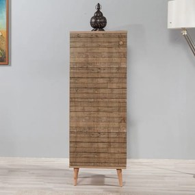 Παπουτσοθήκη ντουλάπι Soho μελαμίνη sonoma 50x38x135εκ