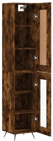 vidaXL Ντουλάπι Καπνιστή δρυς 34,5x34x180 εκ. από Επεξεργασμένο Ξύλο