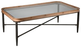 MARAIS COFFEE TABLE ΦΥΣΙΚΟ ΜΑΥΡΟ 122x71xH43,5cm - 04-1155