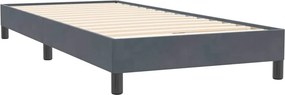 vidaXL Box Spring Κρεβάτι χωρίς στρώμα Σκούρο γκρι 100x220 εκ.