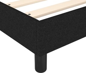vidaXL Κρεβάτι Boxspring με Στρώμα Μαύρο 100 x 200 εκ. Υφασμάτινο