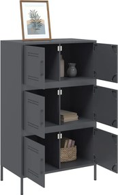 vidaXL Ντουλάπι Ανθρακί 68x39x113 εκ. από Ατσάλι