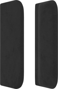 vidaXL Κρεβάτι Boxspring με Στρώμα Μαύρο 140x190 εκ. Βελούδινο