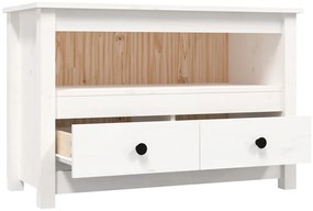 vidaXL Έπιπλο Τηλεόρασης Λευκό 79 x 35 x 52 εκ. από Μασίφ Ξύλο Πεύκου