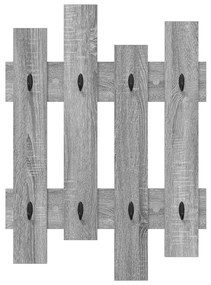 vidaXL Τοίχου Κρεμάστρα Γκρι sonoma 60 x 3 x 82 εκ. Επεξεργασμένο ξύλο