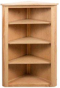 vidaXL Ραφιέρα Γωνιακή 59 x 36 x 100 εκ. από Μασίφ Ξύλο Δρυός