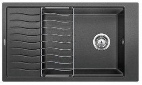 Blanco Elon XL 8 S Anthracite SILGRANIT™ PuraDur™ Γρανιτένιος Νεροχύτης Ένθετος με 1 Γούρνα και Πλέγμα Αποστράγγισης 86x50cm