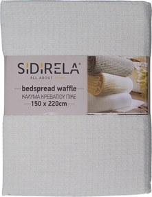 Κάλυμμα κρεβατιού πικέ σε χρώμα λευκό 220x240