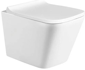 Pyramis Niovi Rimless Λεκάνη Κρεμαστή Λευκή 490 x 340 x 350mm και Καπάκι