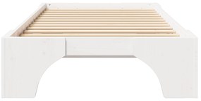 vidaXL Κρεβάτι Λευκό Ξύλο 90 x 190 εκ. Μινιμαλιστικό Κρεβάτι